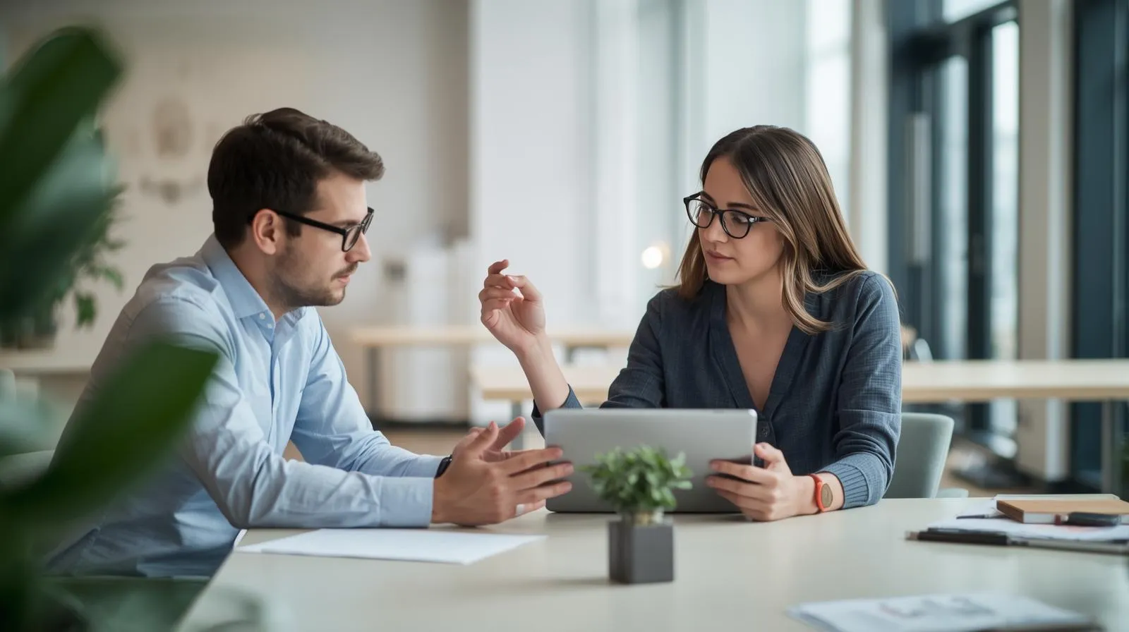 Tanácsadói egyeztetés tablettel és dokumentumokkal